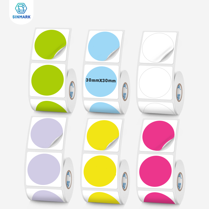 Label Maker - Circular Color Label Thermal Paper Sticker