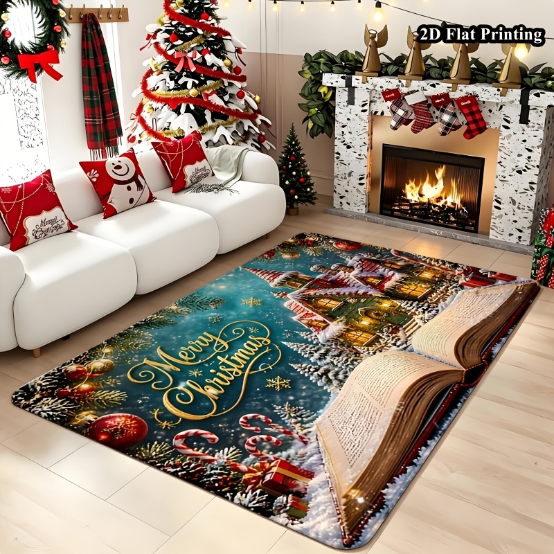 1pc 2D Flat Christmas Rug, Mag - Commercial Book Printing Machines review and price