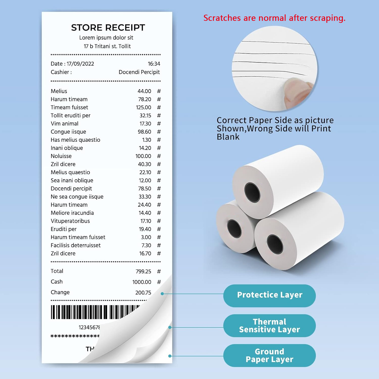 80MM Thermal Receipt Paper 3/6 - Receipt Printer review and price